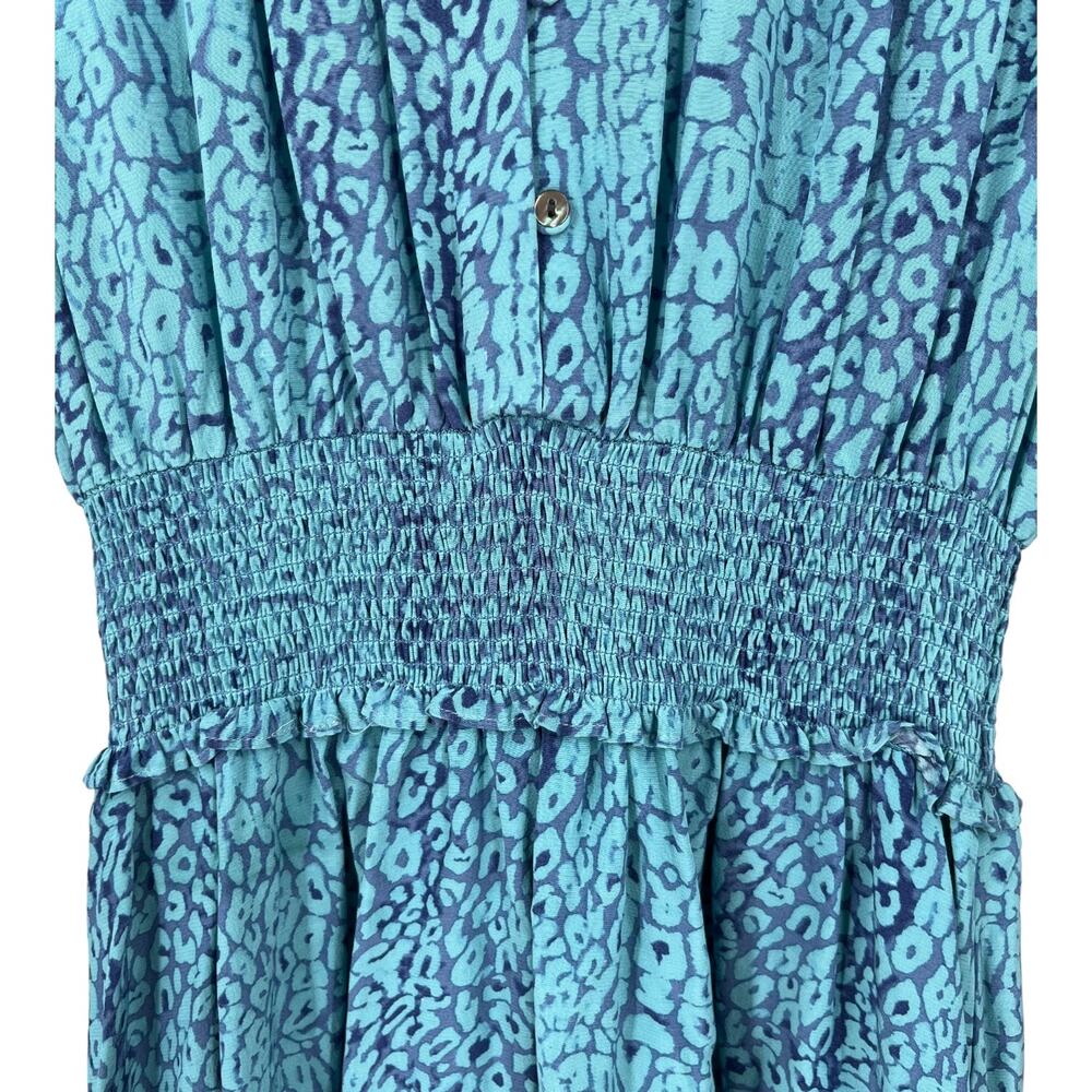 Rails dress Jasmine long sleeve animal print blue X-Small XS - Picture 4 of 11